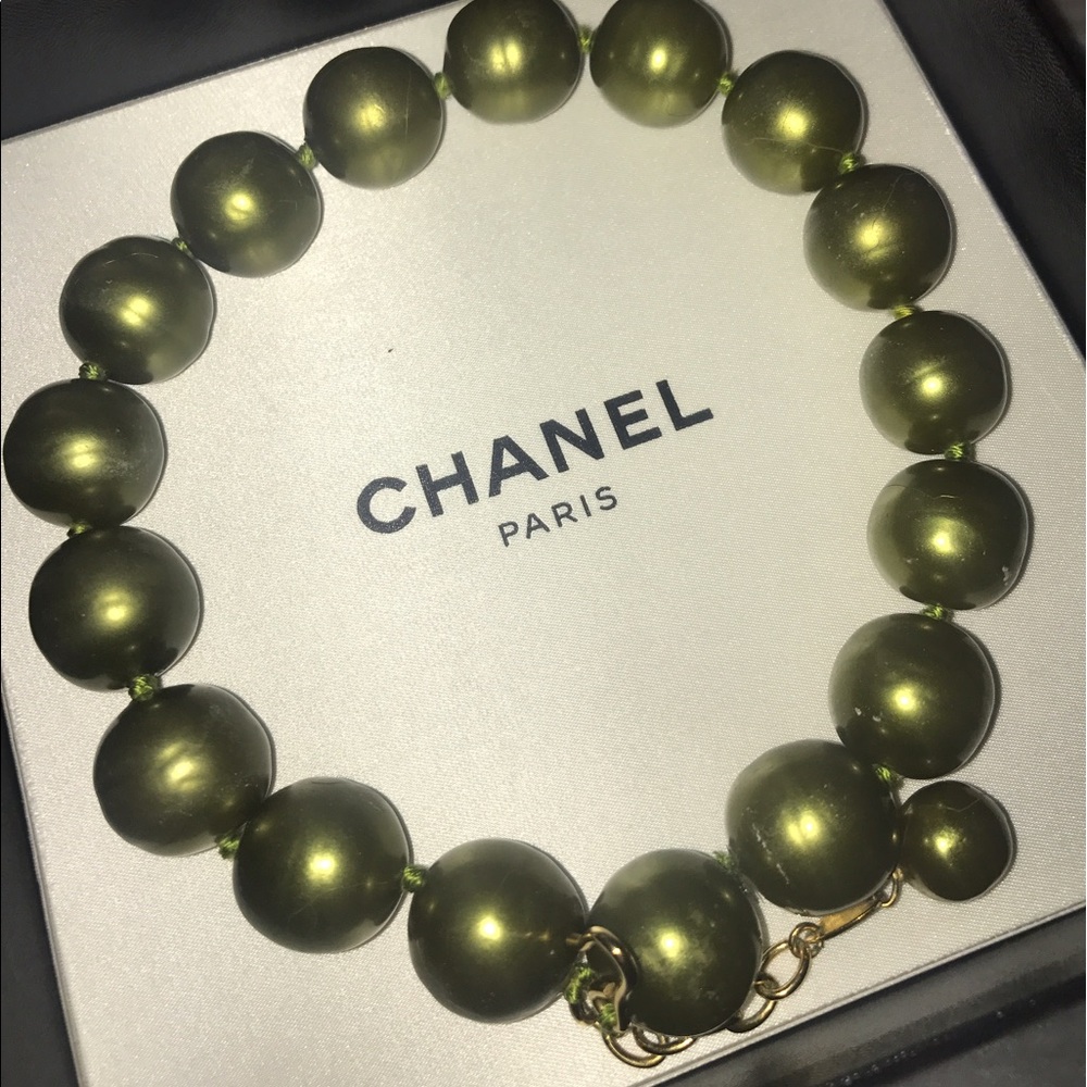 Chanel Green Necklace
